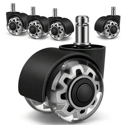 5 Heavy-Duty, 360-Degree Swivel Casters With High Load Capacity; Ultra-Quiet And Non-Marking, Suitable For Both Hard Floors And Carpets.