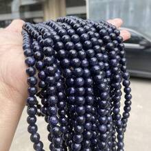 Hạt đá tròn tự nhiên 15 inch 4/6/8/10/12mm, bao gồm ngọc bích/mã não/ngọc lam/pha lê, thích hợp để làm đồ trang sức tự làm, vòng tay, vòng cổ, chữa bệnh luân xa - Nhiều màu - Xem 82
