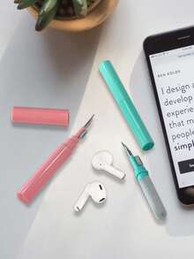 蓝牙耳机清洁刷，多功能除尘清洁工具套件，适用于耳机、电脑键盘 - 彩色 - 查看 1