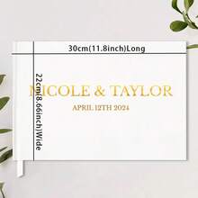 1 Sổ lưu niệm đám cưới màu trắng cá nhân hóa, Sổ lưu niệm dán sticker vàng, Album ảnh cưới, Tình yêu vĩnh cửu - trắng - Xem 10