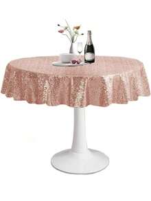 1 bucată față de masă cu sclipici auriu/argintiu, husă de masă metalică strălucitoare pentru petrecere de aniversare, Halloween, nuntă, decor pentru banchete la hotel, stil nordic