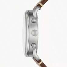 Reloj de cuarzo cronógrafo para hombre, esfera marrón, correa marrón oscuro, estilo casual de negocios, adecuado para uso diario, un regalo para novios y padres. FS4656 FS5402