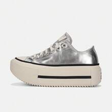 Converse 男女通用 Chuck Taylor SEASONAL 低帮帆布运动鞋 A16406C - 銀色 - 查看 1