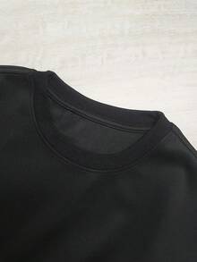 1pcs Women's Light Pink Heart And Butterfly Print Sweater - Soft Pink Long Sleeve Round Neck Pullover, Comfortable Casual Sweater For All Seasons, Suitable For Daily Wear, Valentine's Day Outfit, Machine Washable Loose Fit Sweater, Heart And Butterfly Design, Casual Fit Suitable For Layering, Fashionable And Comfortable Women's Fashion Sweater-Valentine Gift - 黑色 - 查看 3