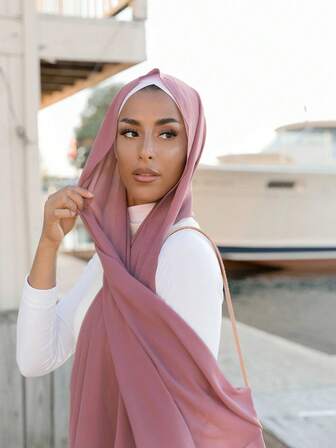 1pc Women's Casual Chiffon Headscarf Hijab