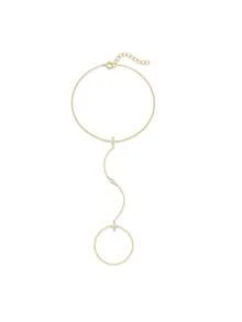 EleRunis 1pc 925 Sterling Silver Exquisite Devil's Eye Ring Bracelet Set, Women's Delicate Cubic Zirconia Bracelet And Ring Chain, Body Jewelry, Suitable For Daily Wear, Wedding, Party, Engagement, Anniversary, Valentine's Day - Gold - View 7