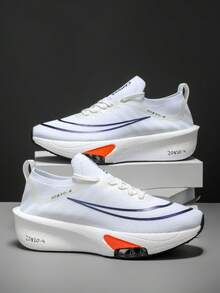 L.S.W.P 男士公路跑鞋，采用碳纤维板技术 - 轻质缓震运动鞋，防滑 TPU/橡胶外底，透气设计，适合马拉松、健身房训练 - 男女通用，适合男士、女士和青少年，四季高性能鞋，健身训练鞋，动态色彩，安全贴合，高效鞋类，积极的生活方式