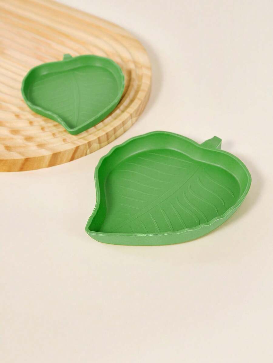 PETSIN 1pc Leaf Shaped Reptile Food & Water Bowl, Suitable For Turtles, Lizards, Snakes And Other Reptile Pets, Available In 2 Sizes - Multicolor - View 1