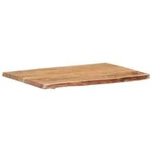 vidaXL Table Top  Natural Wood  Solid Acacia Wood  39.4 X 19.7-23.6 In  Durable  Solid Wood Table Top  Rectangular  Rustic  Dining Room Table  Acacia Wood Table  Rustic Wooden Tabletop - Brown - View 8