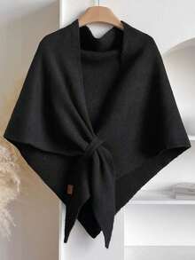 1 chiếc khăn choàng poncho dệt kim cỡ lớn dành cho nữ 185*76cm - Khăn choàng màu trơn mềm mại, chất liệu pha cashmere, kiểu dáng thanh lịch phù hợp với váy dạ hội, áo khoác cardigan mềm mại, kiểu dáng mở phía trước, phù hợp cho mùa xuân, thu và đông, kích thước 73*30 inch. - Nhiều màu - Xem 3