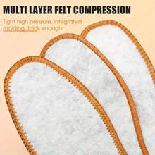 5 Pairs Natural Wool Felt Shoe Insoles, Warm Wool Insoles For Winter, Thick Soft Wool Insoles For Men And Women, Suitable For Snow Boots