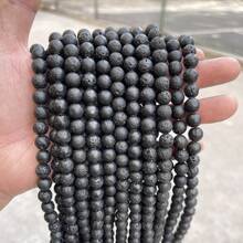 Hạt đá tròn tự nhiên 15 inch 4/6/8/10/12mm, bao gồm ngọc bích/mã não/ngọc lam/pha lê, thích hợp để làm đồ trang sức tự làm, vòng tay, vòng cổ, chữa bệnh luân xa - Nhiều màu - Xem 34