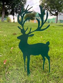 40 cm świąteczna choinka z reniferem Świętego Mikołaja, żelazna dekoracja artystyczna, odpowiednia do domu, ogrodu, dekoracji świątecznych i zewnętrznych