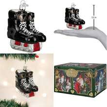 Old World Christmas Player Gifts - Adornos de Cristal soplado para árbol de Navidad(Patines de Hockey) - Tipo 1 - Ver 1
