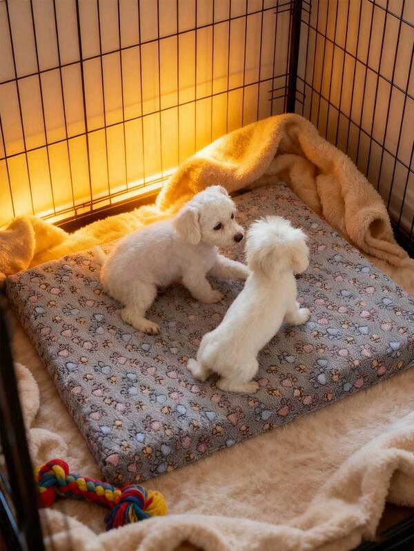 1pc Pet Sleeping Mat Dog Pad, Thick & Soft For All Seasons, Warm In Winter, Suitable For Small/Medium Dogs & Cats, Removable & Anti-Slip Bottom