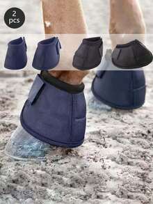 2pcs Equestrian Supplies, Neoprene Sports Horse Leg Guards, Shock Absorption, Hoof Wraps, Horse Racing Equipment, Durable Anti-Slip Anti-Twist Horse Boots