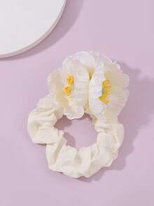 1 قطعة شريط شعر مطبوع بنقشة زهرية، متعدد الاستخدامات وأنيق للاستخدام اليومي للنساء، حامل ذيل الحصان، أربطة شعر، حلقات مطاطية للشعر، حبل شعر