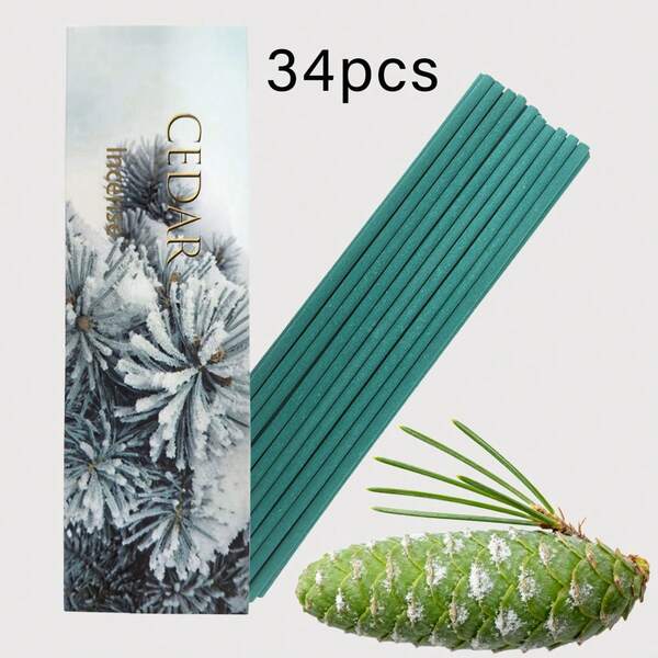 12.2cm Thick 3mm Cedarwood Incense Sticks, High-Quality Gift Box Packaging, Unique Fragrance, Essential For Home, Suitable For Gatherings, Yoga, Office, Guest Rooms, Kitchen, Long-Lasting Scent