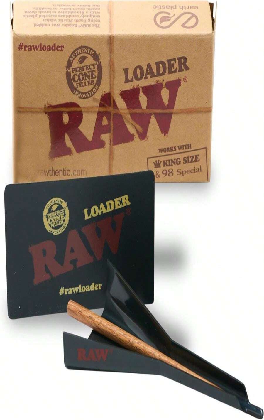 RAW Cone Loader For King Size And 98 Special Pre Rolled Cones - Easily Fill And Pack Your RAW Prerolls No Expertise Required (2 Pack) - MàuA - Xem 1