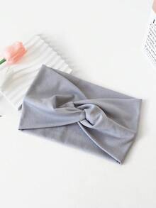 1 pieza Diadema deportiva casual de yoga extra ancha con diseño cruzado para mujer, accesorio de moda para uso diario, regalos, viajes, regalos para mujeres, artículos para el cabello, rellenos de calcetines