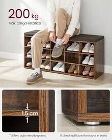 Shoe Cabinets - Honey Brown + Cappuccino Beige - View 11