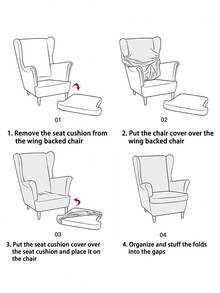 1 Set Tiger Print Armchair Slipcover, Single Seat Sofa Cover, Dust-Proof Sofa Protector - Multicolor - View 5