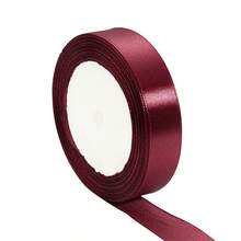 25 Yards/Roll Burgundy Satin Ribbon, Solid Shiny Fabric, Suitable For DIY Wedding Invitations, Bridal Bouquets, Gift Wrapping, Party Decorations, Sewing Crafts, Bridal Bouquet Accessories, Wedding Decorations - Burgundy - View 14