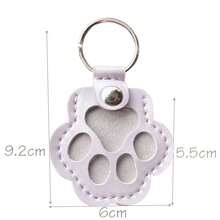 Cute Dog Paw Keychain, Cartoon Pet Hair Storage Leather Case Portable Pet Hair Memorial Keychain Pendant,Christmas,Christmas Decorations