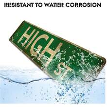 KooLL High Street Sign, Vintage Metal Wall Art Office/Home/Classroom Decor 4" X 16" - 彩色 - 查看 5