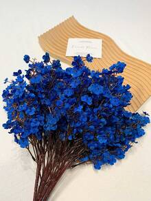6支仿真花，星形花，迷你假花，蓝色仿真花，满天星假花，仿真新娘花束，适用于DIY婚礼装饰、派对装饰、家居房间装饰，仿真花枝，送给女性的礼物，妈妈的礼物，鲜花，花蕊，DIY，房间装饰，卧室装饰，植物，婚礼装饰，送给女朋友的礼物，花盒