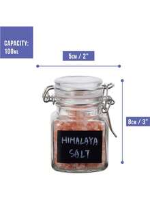 ComSaf 4-Ounce Glass Jars With LIDS, 12 Mini Sealed Glass Jar Sets, With 24 Labels And Pens, Spice Jars, Small Mason Jars, Square Cans With Sealed Steel Wire Clamping Devices, Labels, And Funnels For Jam, Honey, Kitchenware, Wedding Decorations, Etc - Multicolor - View 5