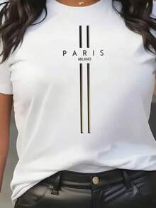 Women's Shirt, 100% Cotton, Comfortable, Delicate, Summer Model, Unisex, Print - 白色 - 查看 2