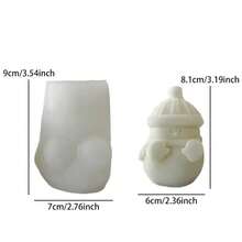 1 Stück Neue Weihnachtsserie Silikon Schneemann Kerzengießform, 3D schmelzender Schneemann Form zum Kerzengießen, Weihnachtsdekoration Basteln, Seife, Epoxidharz, DIY Basteln