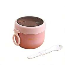 1個 600ml PP材質便攜式早餐杯,密封食品容器,旅行早餐容器,水果燕麥早餐杯,粉色、綠色、白色、藍色可選,適用於辦公室、工作日、學校、大學和其他場合,可用於早餐、工作餐準備、午餐、戶外食品儲存杯、居家早餐杯,也適合健身愛好者、戶外探險者、家庭主婦等人。防漏設計,輕巧便攜。 - 彩色 - 查看 9