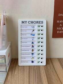 1pc Children's Self-Regulation Information Book, Student Check-In Reminder Notebook, Checklist Planning Reminder Board, Self-Discipline Check-In Tool, Children's Time Management Growth Card, Suitable For Children, Students, And Office Workers.