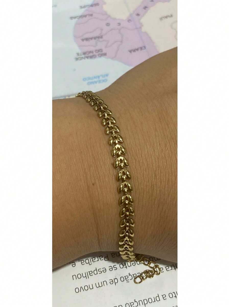 Stainless Steel Bracelet - Gold - View 1