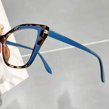 Fashion Cat Eye Reading Glasses Elegant Color Block Frame Women's  Reading Glasses Elderly Reading Needle Threading +1.0 To +4.0 - Pink - View 4