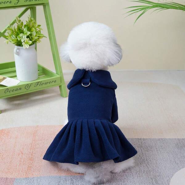 Fleece Pet Dress, Warm Dog Clothes, Cat Apparel, Small Animal Costume, Dog Fleece Dress, Small Dog Outfit, Animal Autumn/Winter Plush Princess Dress, New Arrival