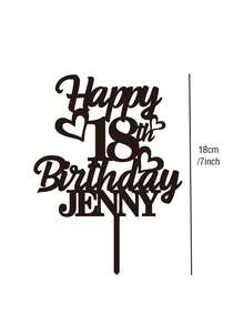 Personalized Name And Age Cake Topper Custom Happy 50th Birthday Cake Topper Anniversary, Fabulous 50, 30th 40th 60th 70th 80th Cake Topper