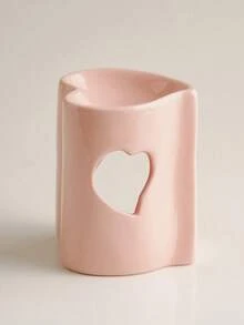 Difusor de aromas em formato de coração (1 unidade) - Estilo minimalista, feito em cerâmica, decoração natalina, também pode ser usado como porta-velas, difusor de óleos essenciais e porta-velas de chá | Ideal para presente, feriados, festas, casa, mesa de trabalho, acessório para ioga e meditação. - Multicolorido - Ver 10
