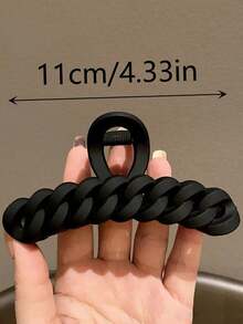 4pcs/1pc Women Black, White, Khaki, Brown Large Size Lightweight Plastic Hair Clips, Fashionable, Elegant, Simple Solid Color Hair Claws Suitable For Daily Wear, Casual, Party, Commute, Vacation, Hairstyle, Washing Face, Bathing, Makeup, Laundry Hair Accessory, Fall, Travel, Hair Tools Women, Hair Stuff, Fall, Travel Women, Hair Tools, Hair Stuff, Stuff, Travel, Hair Stuff, Stocking Stuffers For Adult, Hair Stuff, Women's Accessories, Stocking Stuffer, Coming-Of-Age Hair Accessory, Gift Ideas Beauty Stocking Fillers, Gifts For Women - Multicolor - View 8