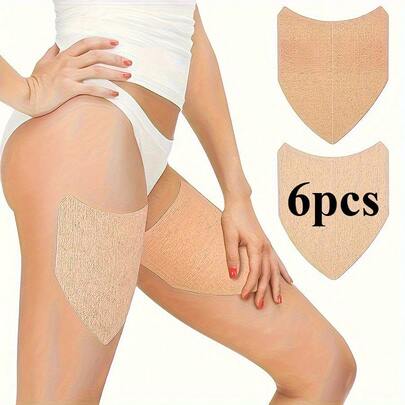 6pcs Say Goodbye To Thigh Chafing And Discomfort With These V - Shaped Invisible Thigh Patches.