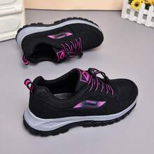 Men's Lightweight Mesh Sneakers, Black Autumn Shoes Women's Outdoor Casual Daily Shoes, Elastic Band Slip-On Flat Black Shoes Men's Training Shoes, Tennis Shoes, Road Running Shoes Unisex Couple Shoes