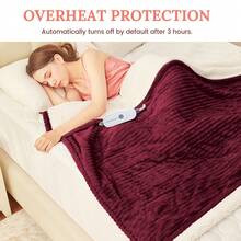 Heated Blanket Electric Soft Flannel Sherpa Heater 5 Heat Settings And 10 Hours Auto Shut-Off Heating Blanket Over-Heat Protection Machine Washable
