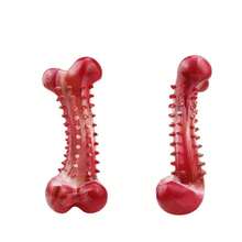 Juguetes para perros para afilar y limpiar los dientes, huesos de goma natural resistentes y duraderos para el entrenamiento de perros medianos y grandes, suministros para mascotas, juguetes de hueso resistentes con sabor a tocino a prueba de destrucción para razas medianas y grandes, juguetes de masticación duraderos para mantenerlos ocupados y reducir el aburrimiento, limpieza de dientes