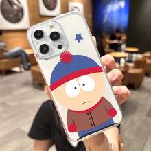 Custodia per telefono con motivo di Cartone Animato South Park, compatibile con 12, 11, 13, 14, 15, 16, Max, Pro, Plus, trasparente, con copertura magnetica senza fili Magsafe, compatibile anche con 17, 17 Pro, 17 Pro Max