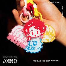 动漫风格剑与蝴蝶主题钥匙扣 - 日式人物设计钥匙扣，粉丝喜爱的可爱包包挂件 - 彩色 - 查看 2