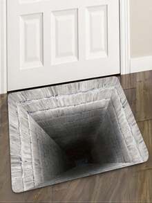 1pc New 3D Optical Illusion Doormat - Endless Fun Design, Christmas Gift, Suitable For Living Room, Bedroom, Indoor - Machine Washable - Flannel Material, Soft Wrap, Skin-Friendly, No Balls, Slightly Water-Resistant Easy Care, Odorless - Ideal For Home Decor, Room Decor, Living Room Carpet, Bedroom Carpet, Bathroom Carpet, Kitchen Carpet, Area Rug, Hotel Decor - Area Rug, All Season Use