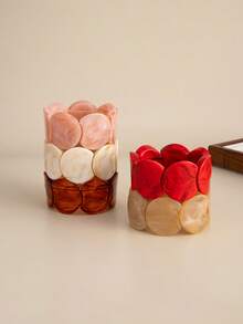 1pc Bohemian Vintage Exaggerated Geometric Disc Elastic Cuff Bracelet, Luxurious, Suitable For Vacation, Party, Casual, Street Style, Wedding, Anniversary, Unisex Charm Jewelry Gift