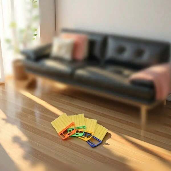 فرشاة تنظيف للمساحات الضيقة، بمقبض إرجونوميكي - محمولة، لا تحتاج إلى كهرباء، قابلة للغسيل، تنظف النوافذ والزجاج والمرايا بسهولة - أداة تنظيف متعددة الاستخدامات للحمام والمطبخ والاستخدام الخارجي | تصميم إرجونوميكي | تعمل بدون كهرباء